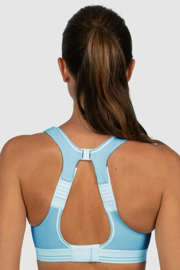 Shock Absorber Ultimate Run Bra, Light Blue, Back View