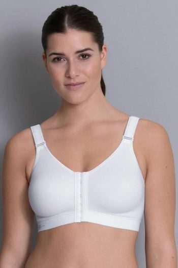 Anita Active Frontline Open Sports Bra, White, Front View