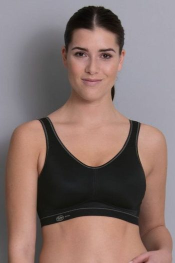 Anita Active Light and Firm Sports Bra, Black, Front View