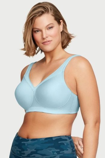Glamorise Sport Magic Lift Seamless Sports Bra, Frosted Aqua, Front