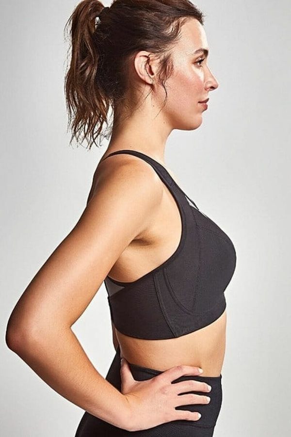 Royce Aerocool Sports Bra - Black/Grey - Image 4