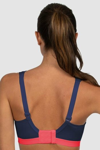 Shock Absorber Active D+ Classic Support Bra, Navy Red, Back View