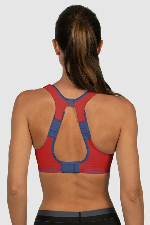 Shock Absorber Ultimate Run Bra, Red, Back View