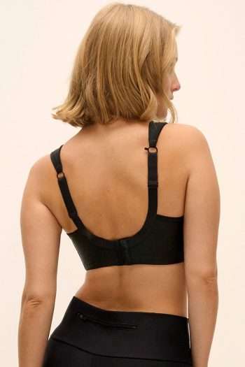 Freya Active High-Octane Underwired Sports Bra, Black, Back View