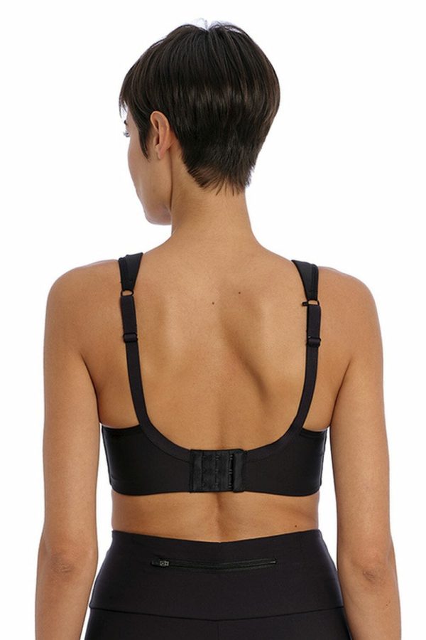 Freya Active High-Octane Underwired Sports Bra, Black, Regular Back
