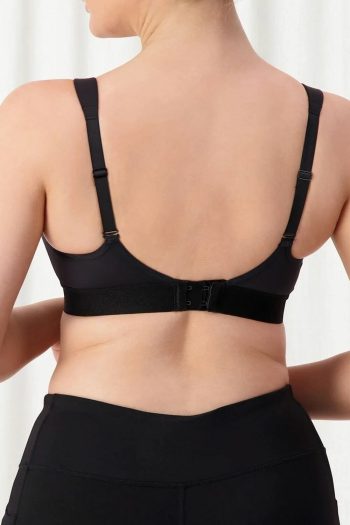 Triumph Triaction Ultra Wirefree Sports Bra, Black, Regular Back View