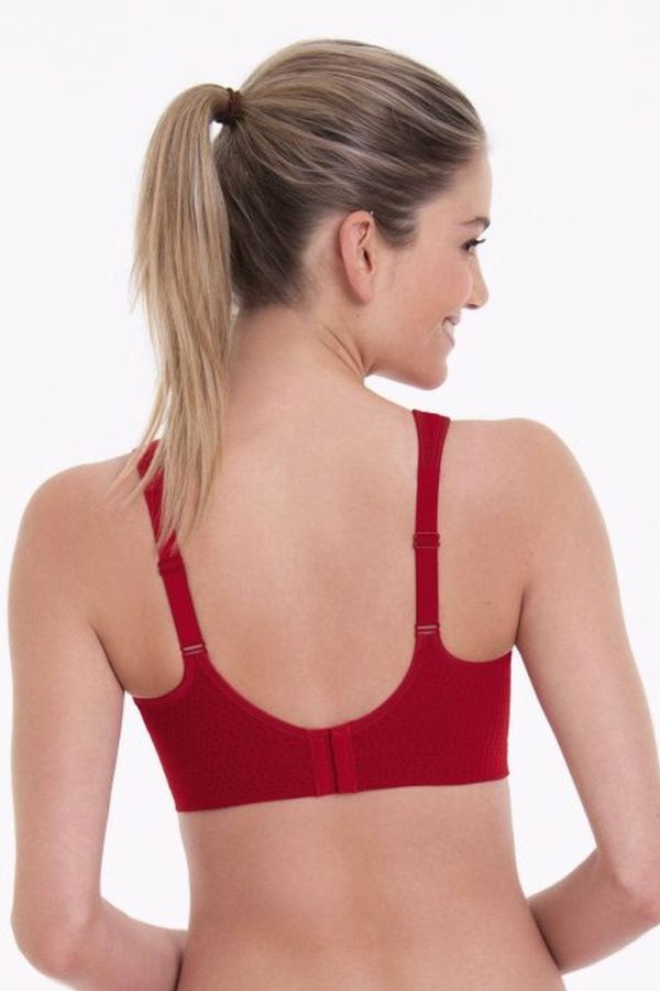 Anita Active Air Control Delta Pad Sports Bra, Lipstick, Back View