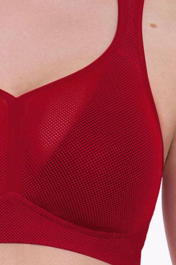 Anita Active Air Control Delta Pad Sports Bra, Lipstick, Close Up View