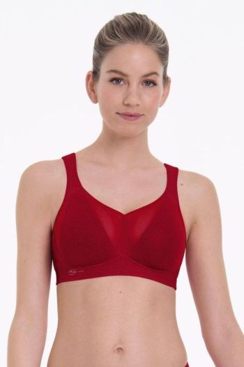 Anita Active Air Control Delta Pad Sports Bra, Lipstick, Front View