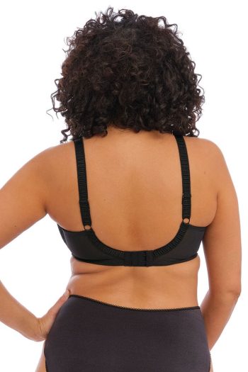 Elomi Cate Full Cup Banded Bra, Black, Back View