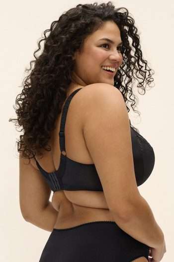 Elomi Cate Full Cup Banded Bra, Black, Back View