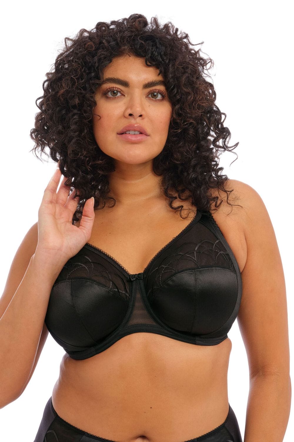 Elomi Cate Full Cup Banded Bra – Black - Sports Bras Direct