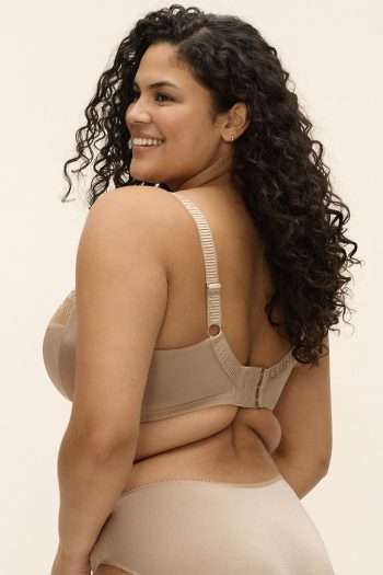 Elomi Cate Full Cup Banded Bra, Hazel, Back View