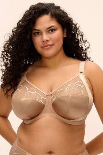 Elomi Cate Full Cup Banded Bra, Hazel, Front View
