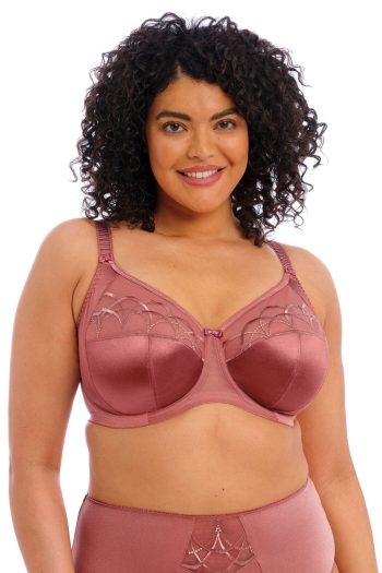Elomi Cate Full Cup Banded Bra, Rosewood, Front View