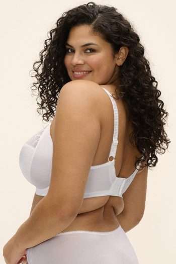 Elomi Cate Full Cup Banded Bra, White, Side View