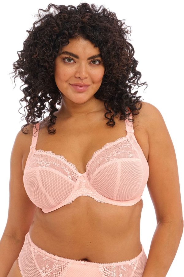 Elomi Charley Stretch Plunge Bra, Ballet Pink, Front View