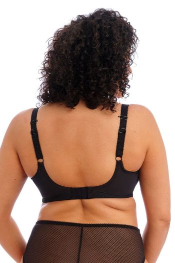 Elomi Charley Stretch Plunge Bra, Black, Regular Back View