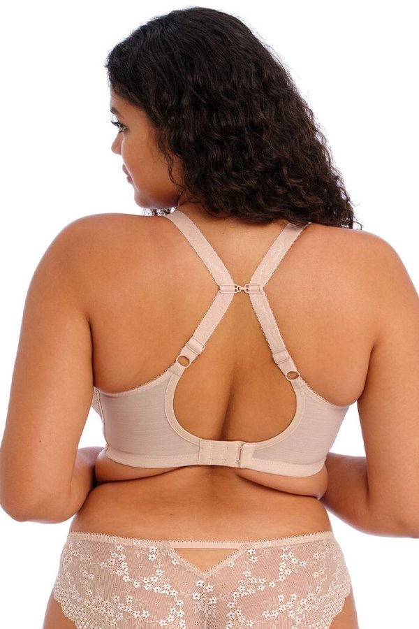 Elomi Charley Stretch Plunge Bra, Fawn, Clipped Back