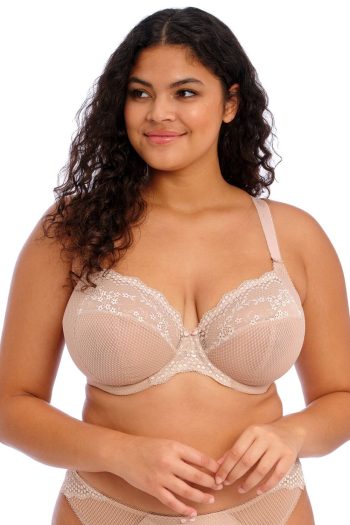 Elomi Charley Stretch Plunge Bra, Fawn, Front View