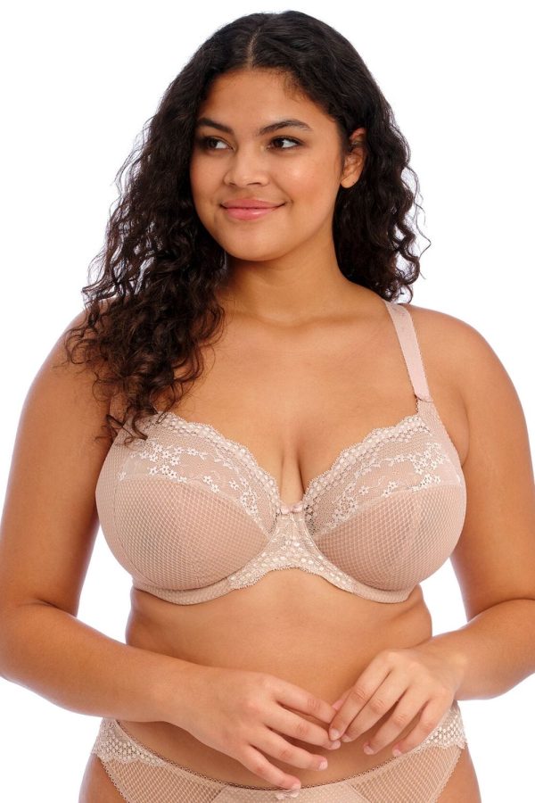 Elomi Charley Stretch Plunge Bra, Fawn, Front View