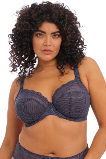 Elomi Charley Stretch Plunge Bra, Storm, Front View