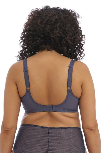 Elomi Charley Stretch Plunge Bra, Storm, Regular Back View