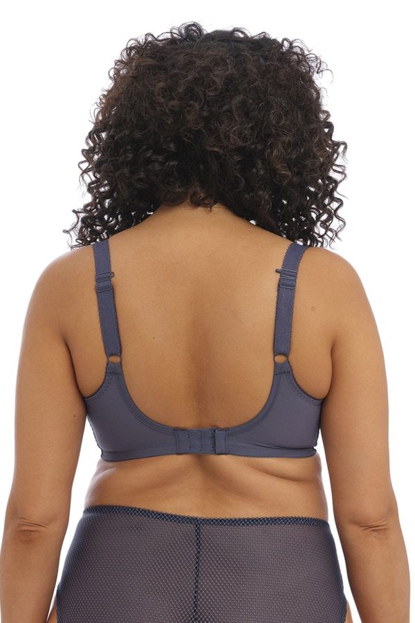 Elomi Charley Stretch Plunge Bra, Storm, Regular Back View