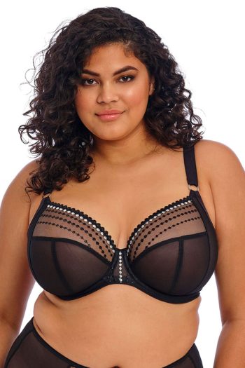 Elomi Matilda Plunge Bra, Black, Front View
