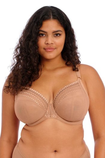 Elomi Matilda Plunge Bra, Cafe Au Lait, Front View