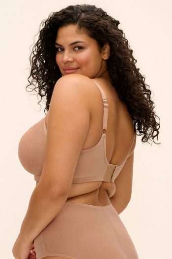 Elomi Matilda Plunge Bra, Cafe Au Lait, Side View