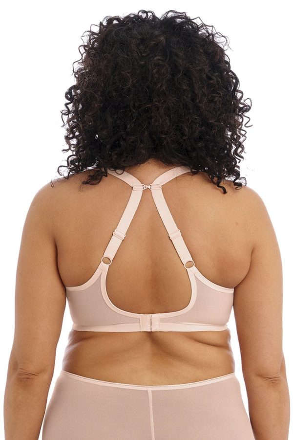 Elomi Matilda Plunge Bra, Pearl Blush, Clipped Back View