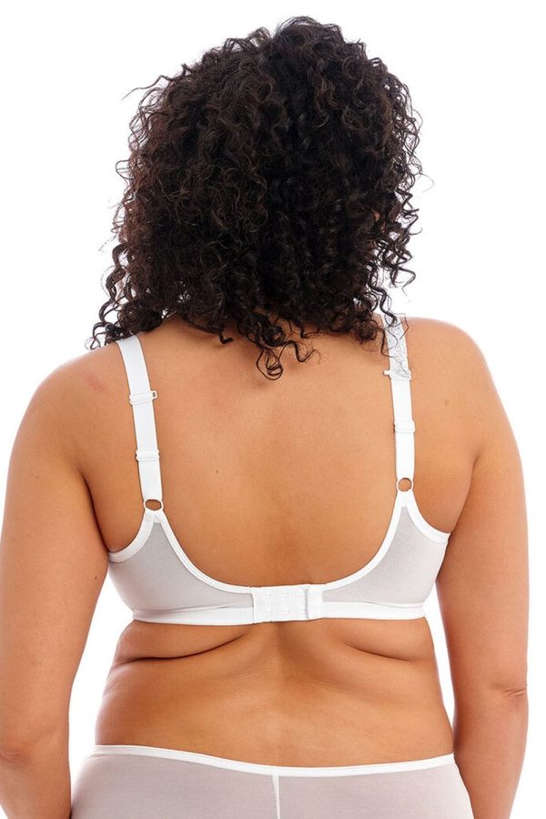 Elomi Matilda Plunge Bra, White, Regular Back View