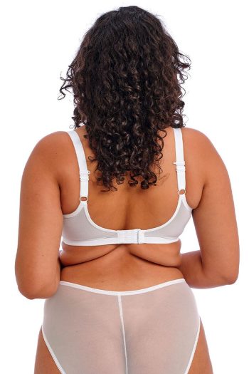 Elomi Matilda Plunge Bra, White, Regular Back View