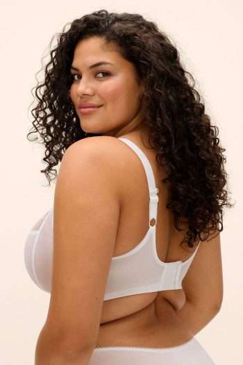 Elomi Matilda Plunge Bra, White, Side View