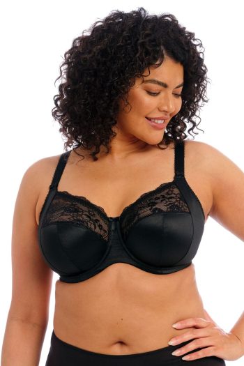 Elomi Morgan Stretch Banded Bra, Black, Front View