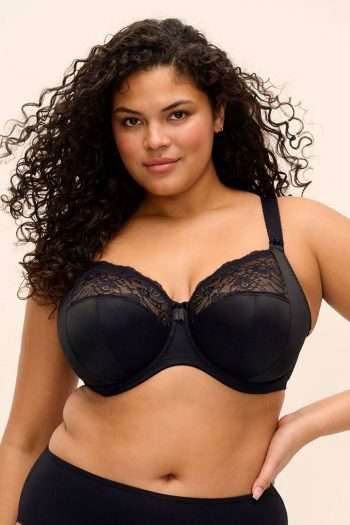 Elomi Morgan Stretch Banded Bra, Black, Front View