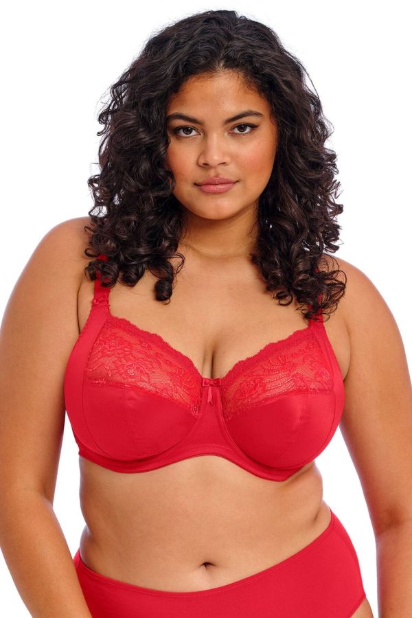 Elomi Morgan Stretch Banded Bra, Haute Red, Front