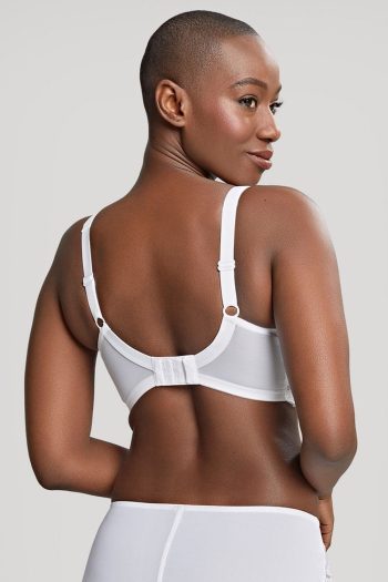 Panache Ana Plunge Bra, White, Back View