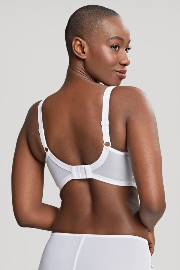 Panache Ana Plunge Bra, White, Back View