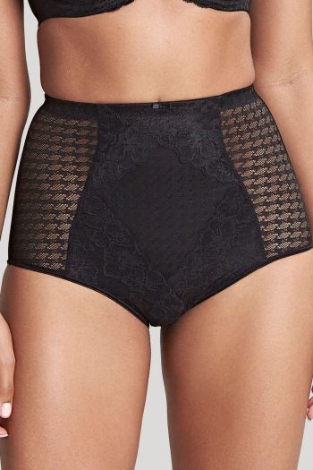 Panache Envy High Waist Brief, Black, Front View