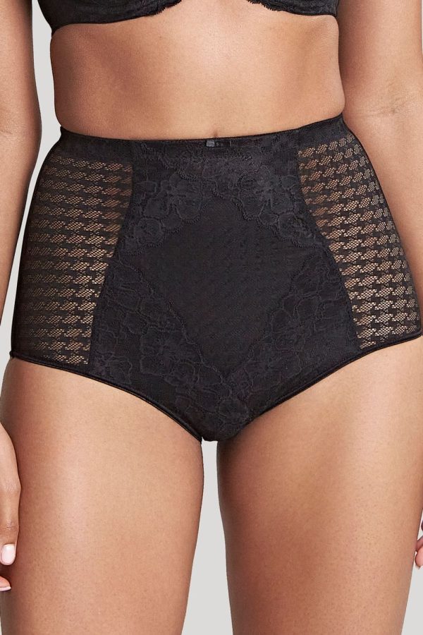 Panache Envy High Waist Brief, Black, Front View