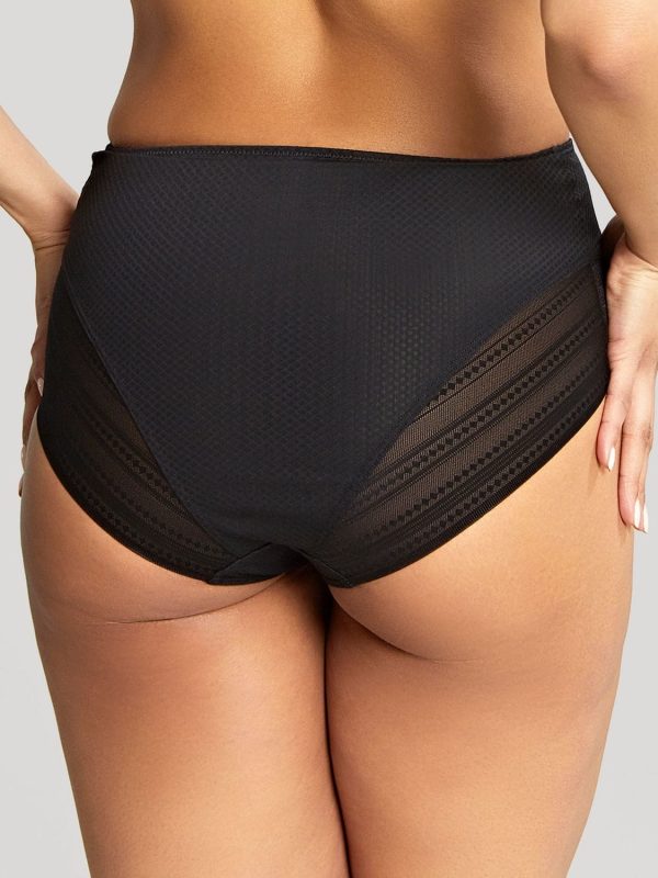Panache Serene High Waist Brief, Noir, Back View