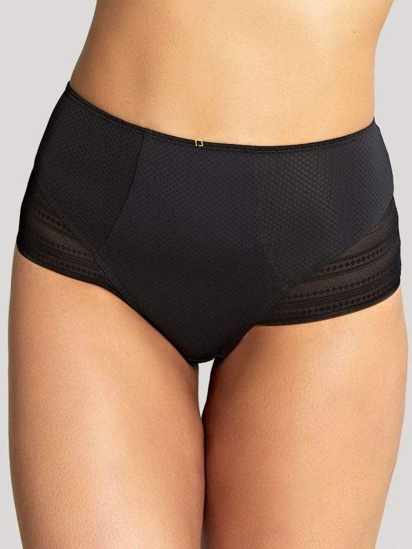 Panache Serene High Waist Brief, Noir, Front View