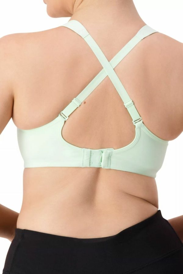 Triumph Triaction Ultra W Sports Bra, Mint Green, Crossed Back View
