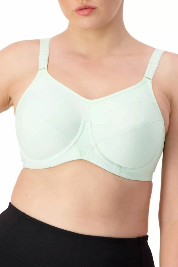 Triumph Triaction Ultra W Sports Bra, Mint Green, Front View
