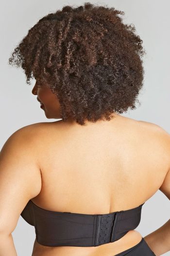 Dana Balcony Strapless Bra, Black, Strapless Back View