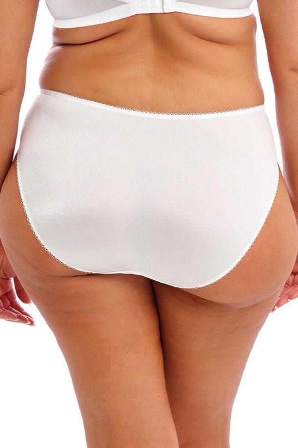 Elomi Cate Full Brief, White, Back View