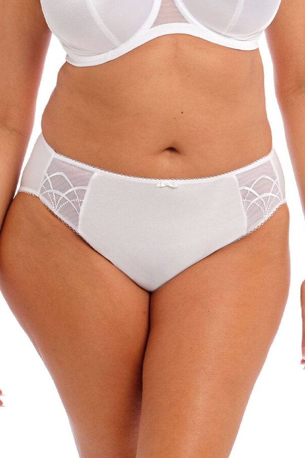 Elomi Cate Full Brief, White, Front View