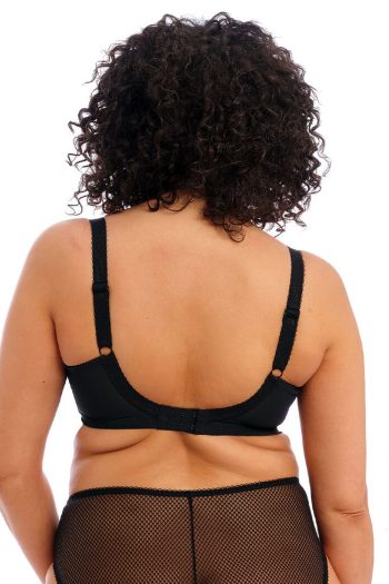 Elomi Charley Moulded Spacer Bra, Black, Back View